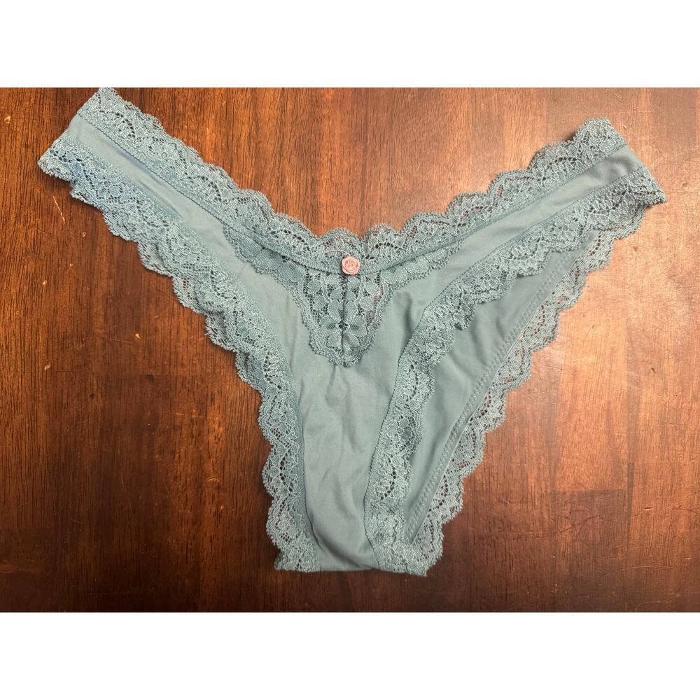 Victoria's Secret teal dream angels high-leg brazilian panty XS NWT